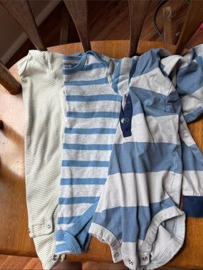 Carter's Green, Blue stripped onesies